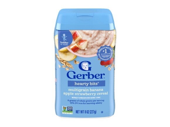 GERBER Hearty Bits MultiGrain Banana Apple Strawberry Cereal
