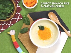 Carrot, Spinach, Rice & Chicken Cereal Carrot, Spinach, Rice & Chicken Cereal