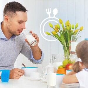 Lead by example by eating together with your toddler