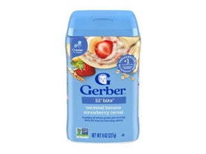 GERBER Lil' Bits Oatmeal Banana Strawberry Cereal