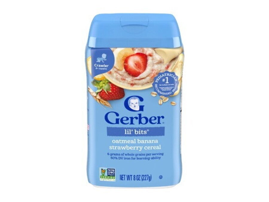 GERBER Lil' Bits Oatmeal Banana Strawberry Cereal